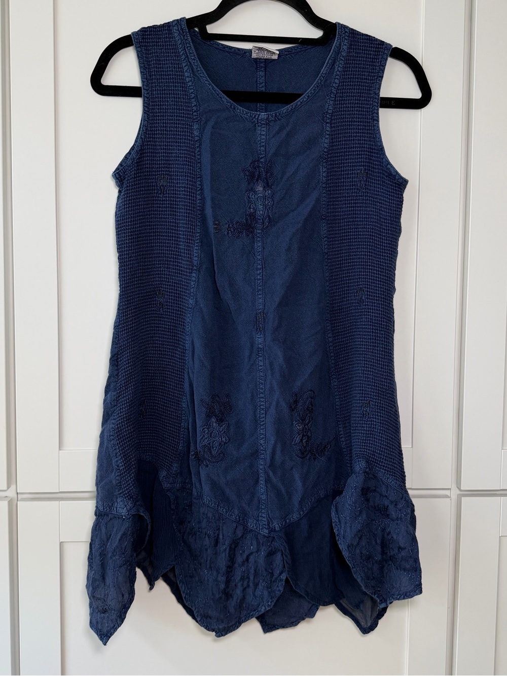 Vintage Y2K Empress Whimsical Fairy Grunge Asymmetrical Embroidered Mini Dress
